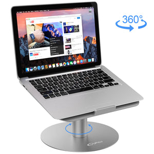 YoFeW Laptop Notebook Stand, Laptop Riser, Aluminum Laptop Stand Holder 360-Rotating Stand